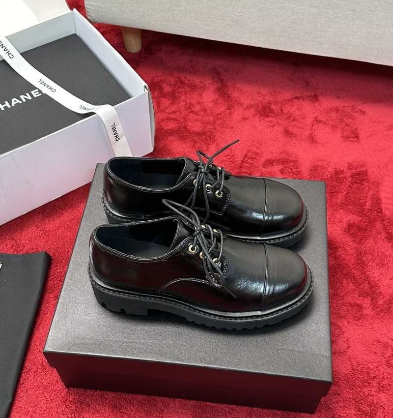Ch*el leather shoes